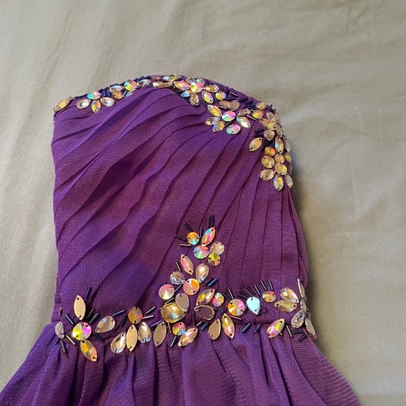Purple beaded Minidress - Picture 2 of 4
